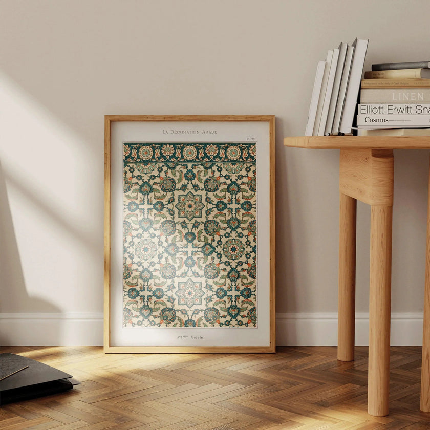 Vintage Persian Pattern Art Print: Islamic Middle-Eastern Design