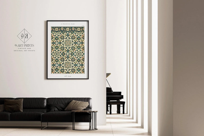 Vintage Persian Pattern Art Print: Islamic Middle-Eastern Design