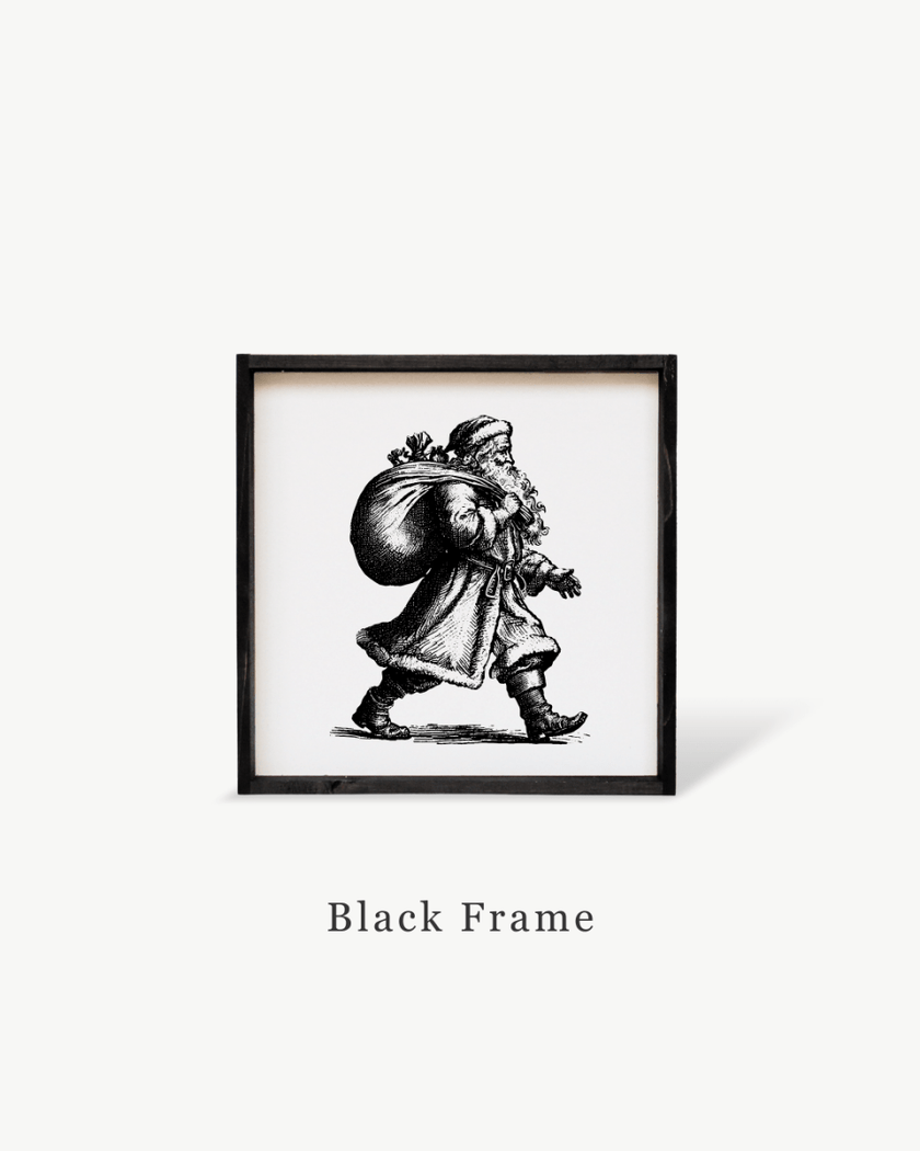 Vintage Santa - Framed Christmas Print
