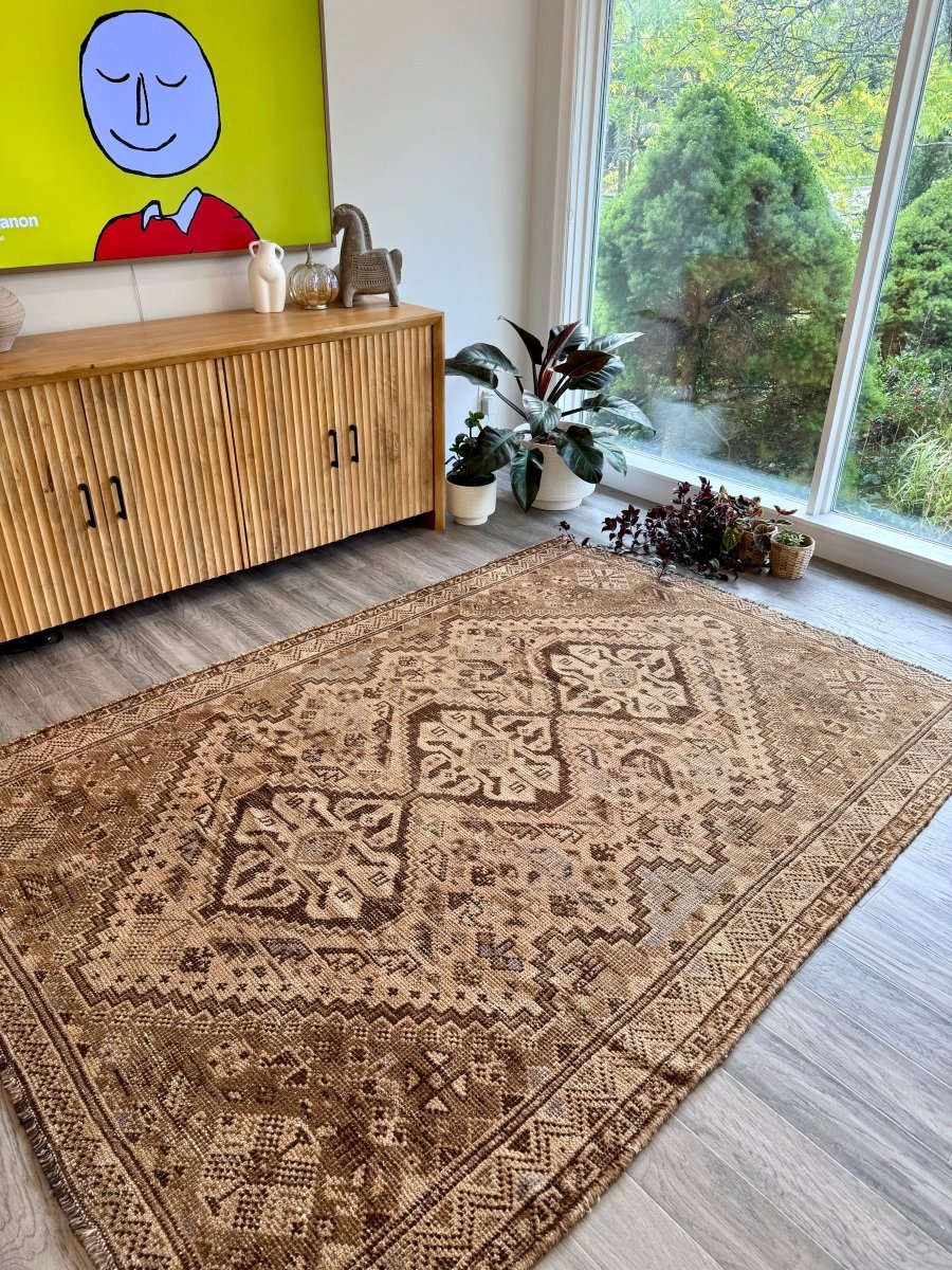 On hold for a client - Vintage Shiraz Rug | 5' 7