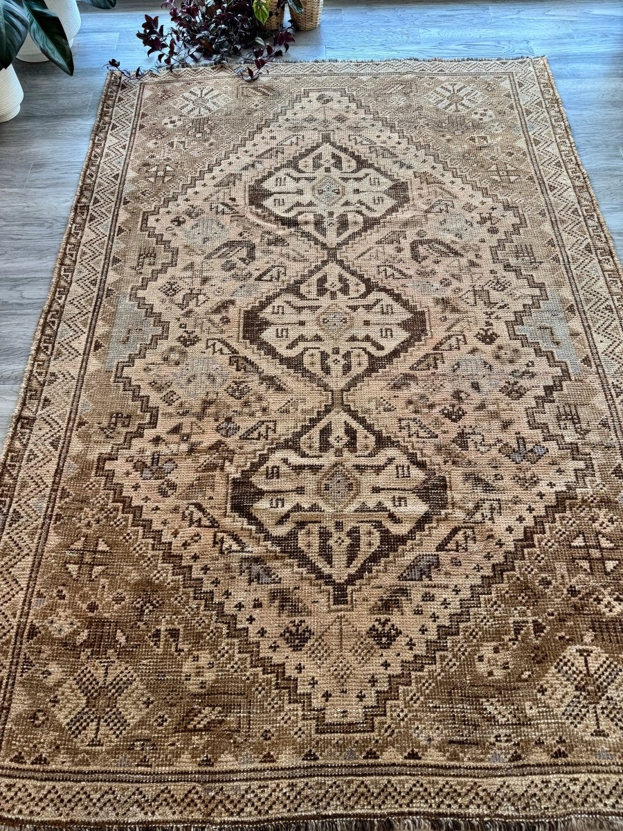 On hold for a client - Vintage Shiraz Rug | 5' 7
