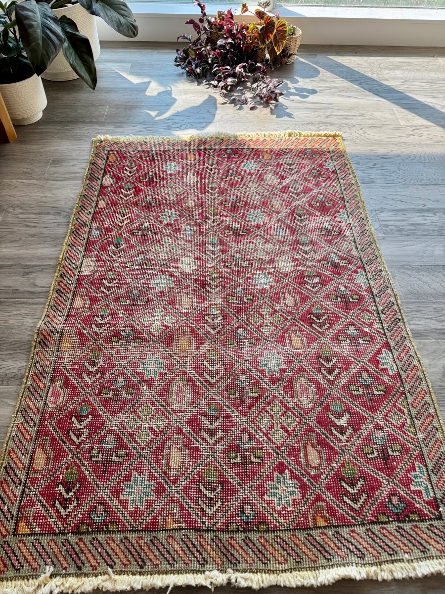 Vintage Tabriz Rug | 3' 1