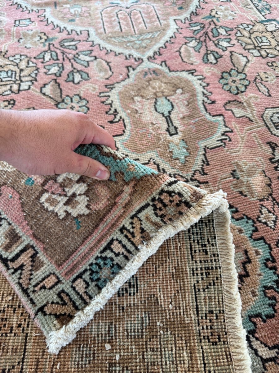 On hold for Kristen | Vintage Tabriz Rug | 6' 4