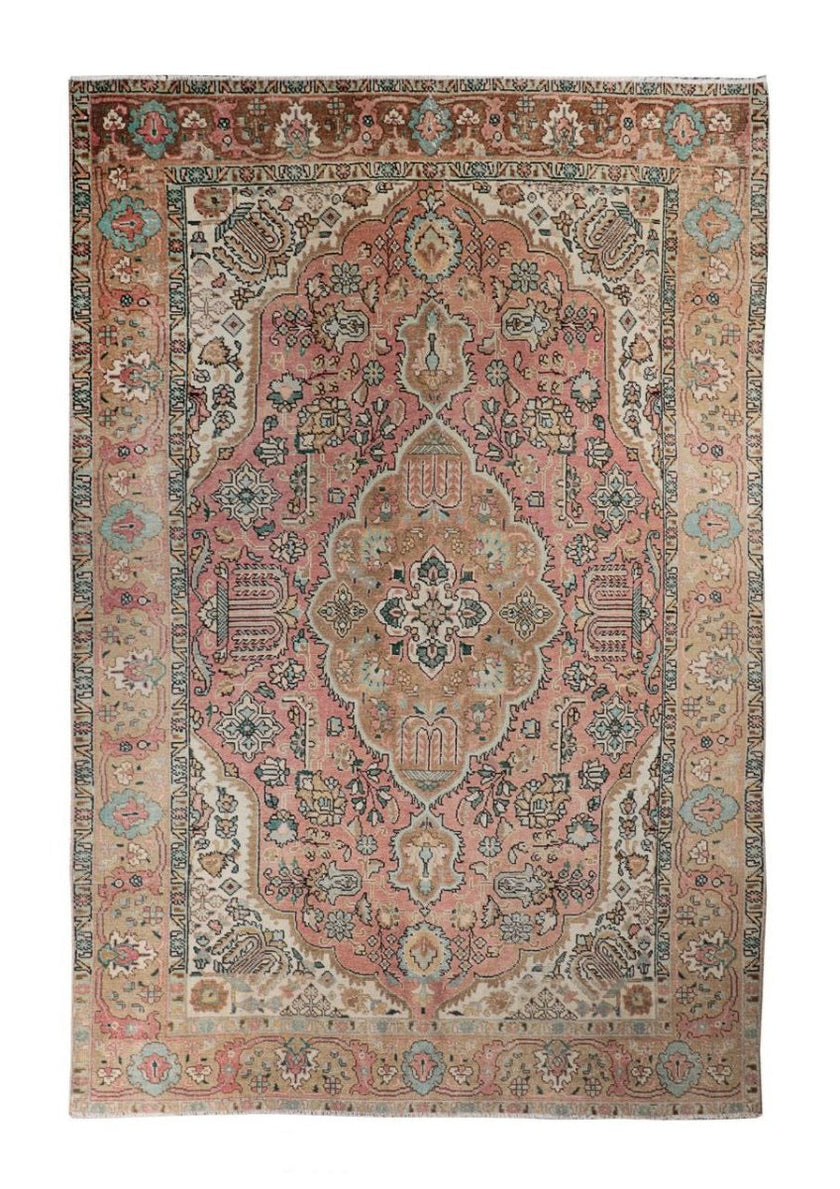 On hold for Kristen | Vintage Tabriz Rug | 6' 4