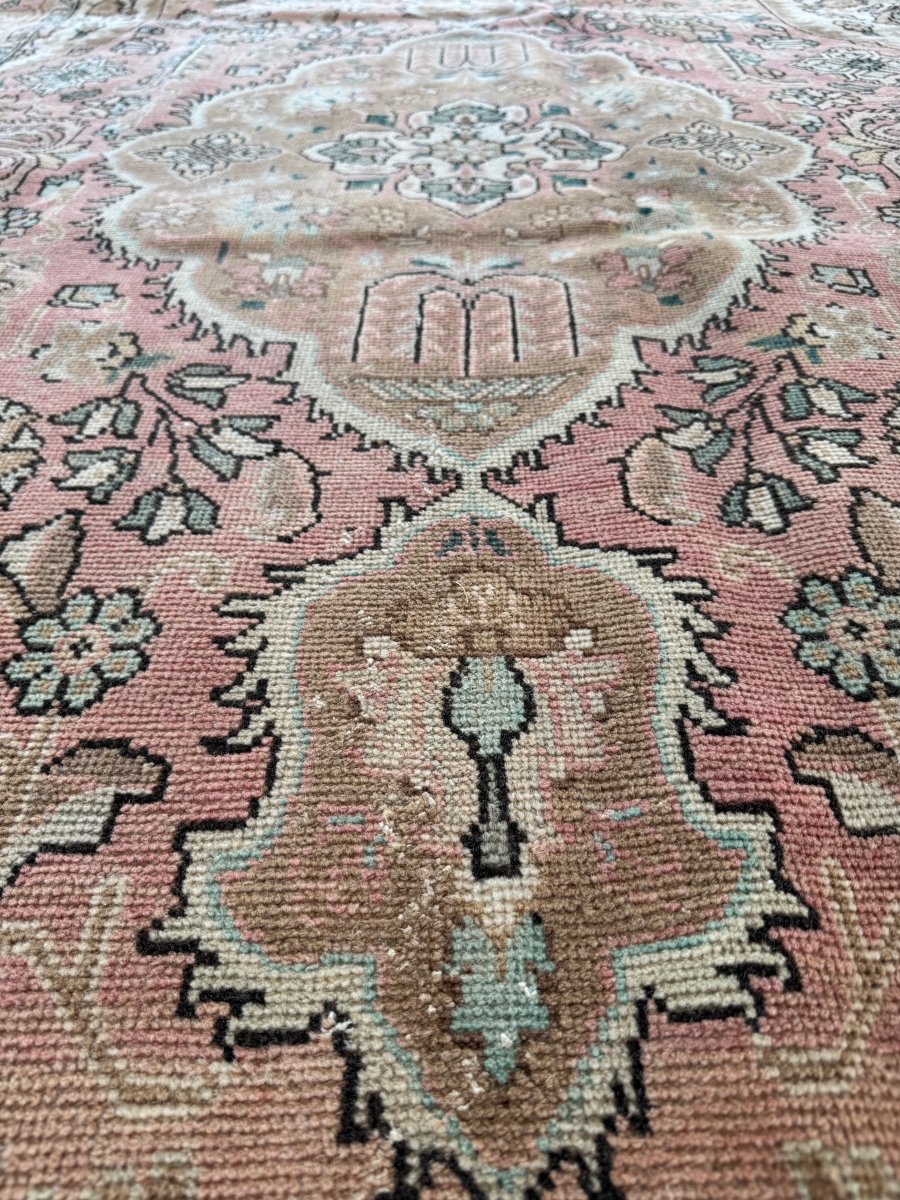 On hold for Kristen | Vintage Tabriz Rug | 6' 4
