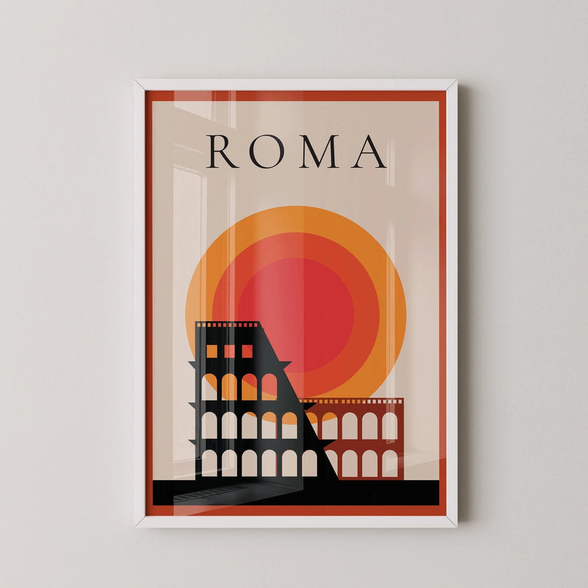 Vintage Travel Poster - Rome | Available handframed or unframed