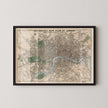 Vintage Whitbread's London Map Print (available handframed or unframed)