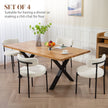 Avery 4 Pieces Modern Dining Chairs with Corduroy Upholstery-Beige