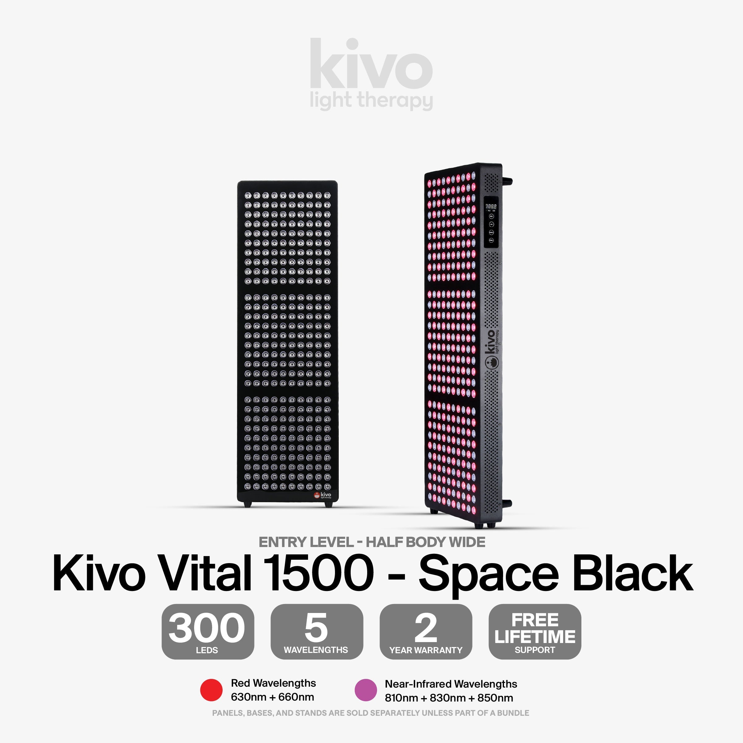 Kivo Vital 1500: Medium Wide Body Red Light Therapy Panel