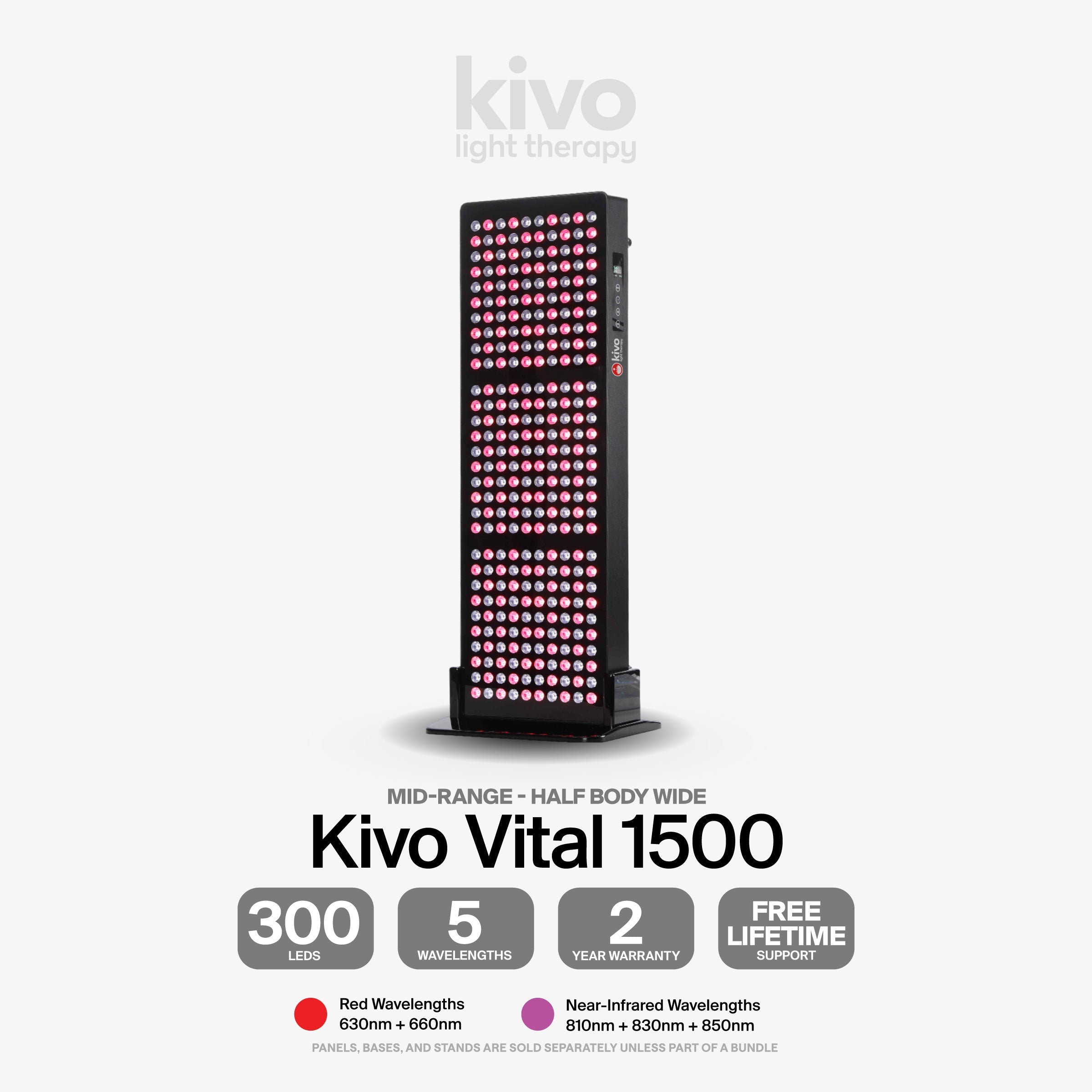 Kivo Vital 1500: Medium Wide Body Red Light Therapy Panel