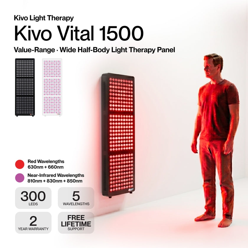 Kivo Vital 1500: Medium Wide Body Red Light Therapy Panel