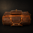The Voyager Duffle - Cognac Full-Grain Distressed Leather Duffle Bag