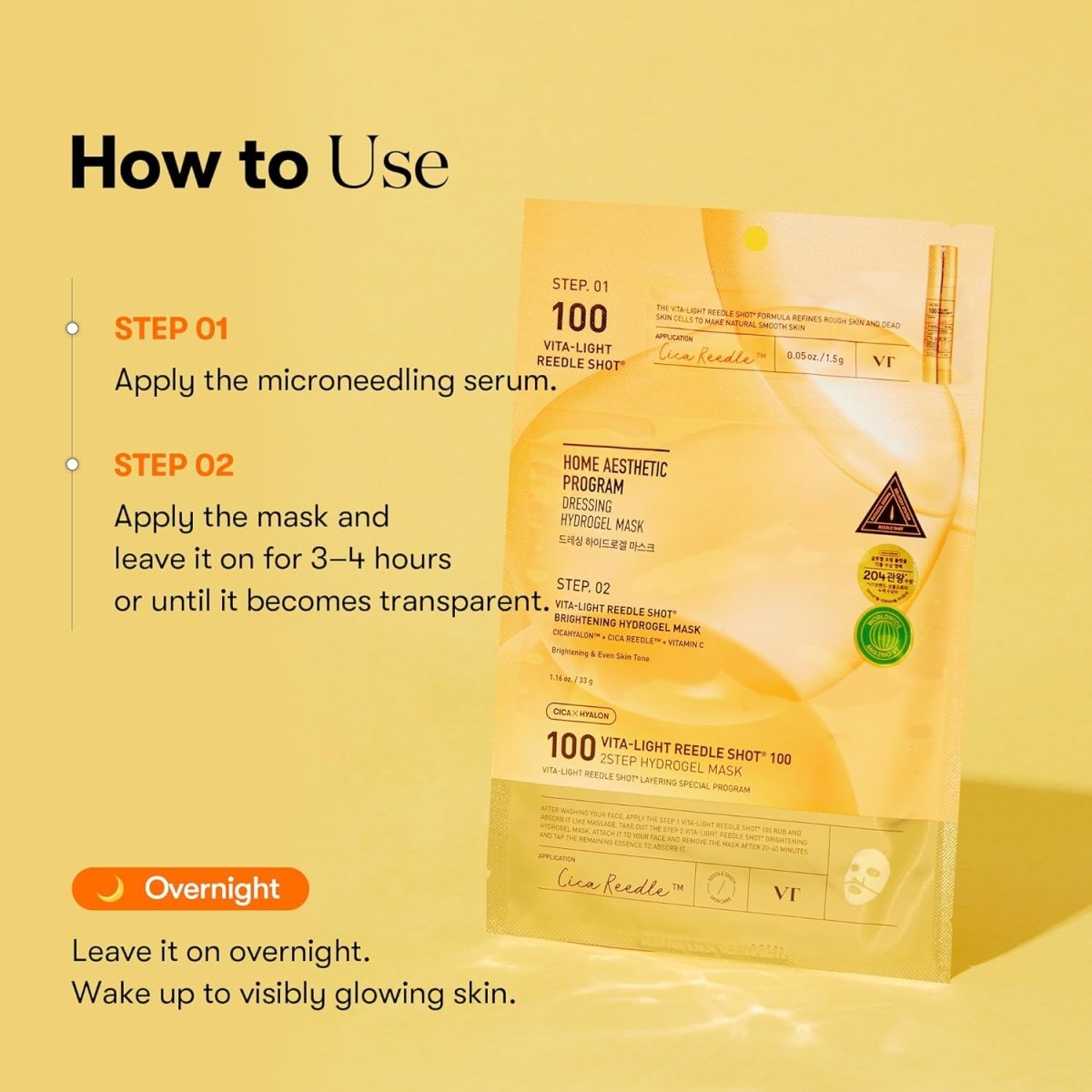 VT Vita-Light Reedle Shot 100 2-Step Hydrogel Mask 36g
