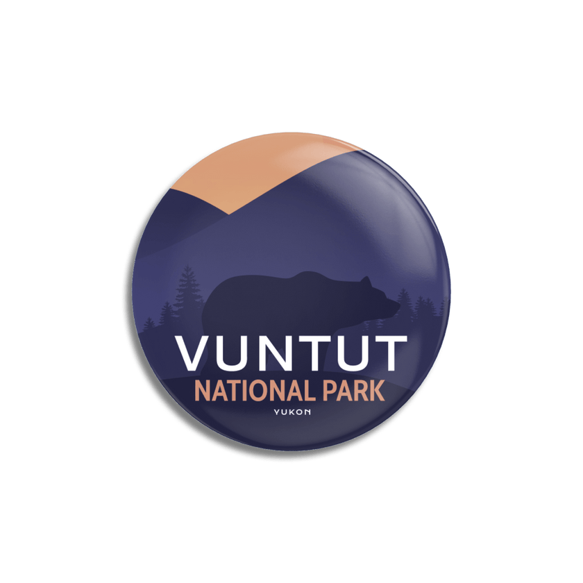 Vuntut National Park of Canada Pinback Button, Canada Parks