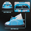 Qaba 12V Bumper Car for Toddlers, Ride On Car with 360 Degree Remote Control, Lights Music Horn, for 1.5-5 Years, Light Blue