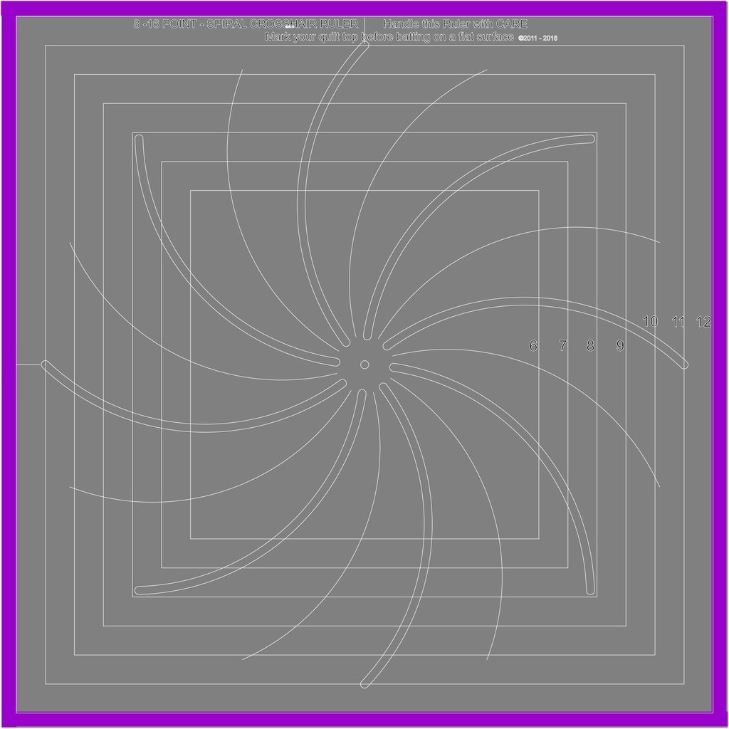 Westalee by Sew Steady -  Spiral Crosshair Square 12.5