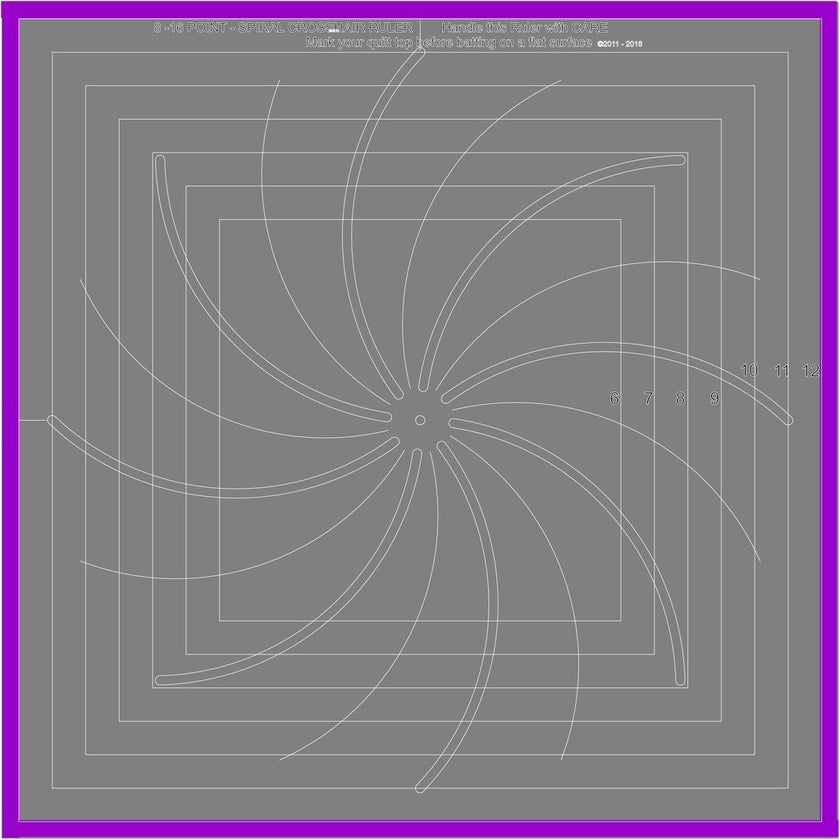 Westalee by Sew Steady -  Spiral Crosshair Square 12.5