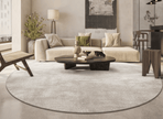 Wabi-Sabi Natural Tone Circular Wool Carpet