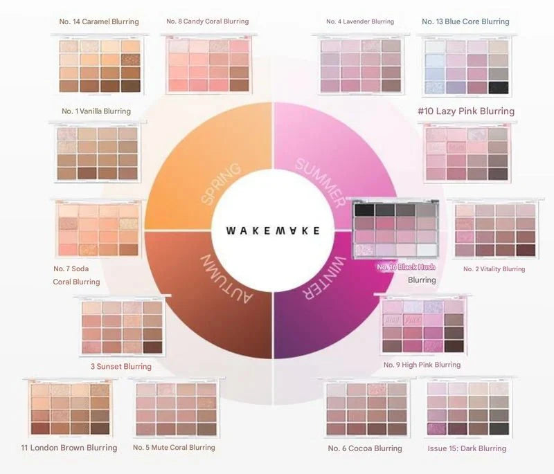 WAKEMAKE Soft Blurring Eye Palette 14g
