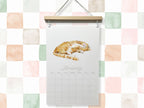 DATELESS Extra Large Wall Calendar with Magnetic Poster Hanger: Cat