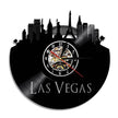 Wall Clock Vinyl Wall Clock  Atlanta Skyline Vinyl Record Clock Georgia Wall Art Atlanta Wall Decor Vinyl Clock Lights Silent Clock