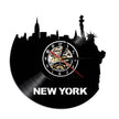 Wall Clock Vinyl Wall Clock  Atlanta Skyline Vinyl Record Clock Georgia Wall Art Atlanta Wall Decor Vinyl Clock Lights Silent Clock