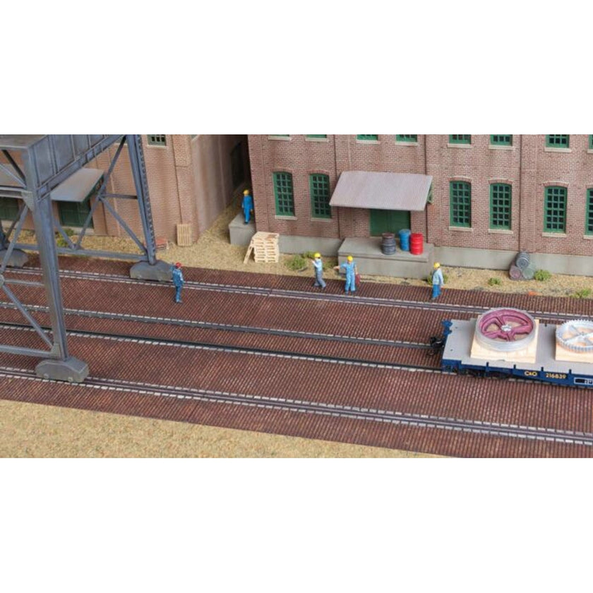 Walthers Cornerstone 933-4097 HO Brick Craneway Base / Street 3-Pack KIT NIB