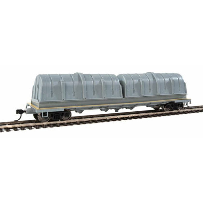 Walthers Proto 920-105200 HO 50' Evans Cushion Coil Car Undecorated Primer Gray Glass Fiber Hoods NIB RTR