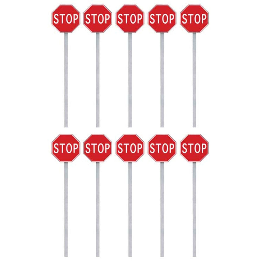 Walthers Stop Signs 1954-Present (red, white) 10 pack