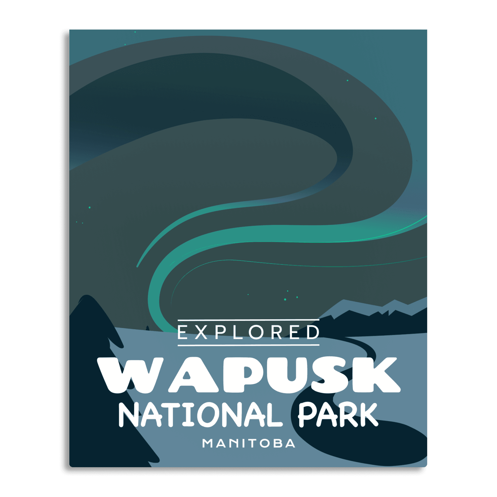Wapusk National Park 'Explored' Poster, Canada Parks