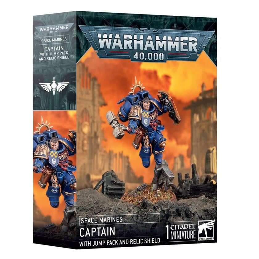 Warhammer 40,000: Space Marines Captain w/Jump Pack & Relic Shield