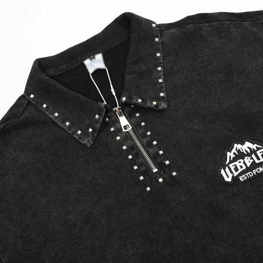 Washed And Worn Polo Shirt Men's Summer