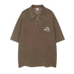 Washed And Worn Polo Shirt Men's Summer