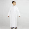 Fashionable and Elegant Washed Velvet Embroidered Stand Collar Arab  Small Male Robe Moroccan Men's Jalabiya