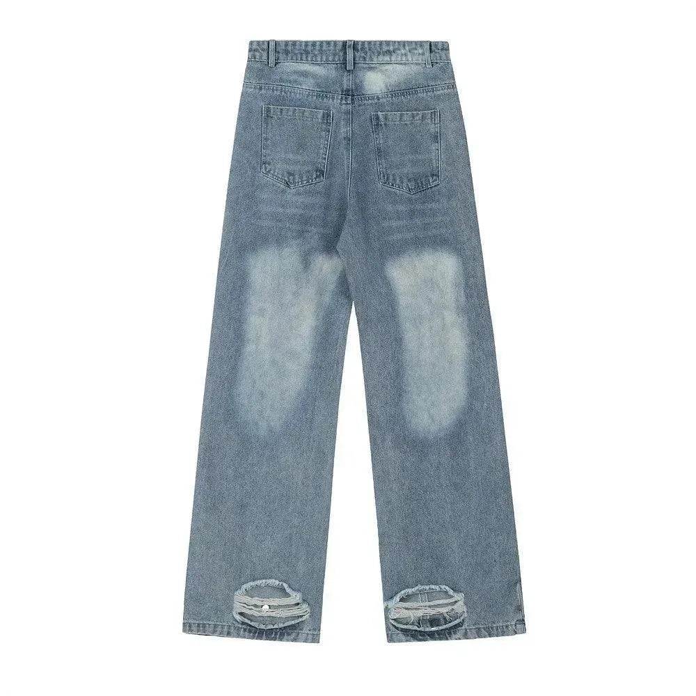 Washing Hole Do The Old Cowboy Straight-leg Trousers