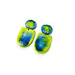 Watercolor Jewelry Set with Statement Necklace & Earrings Handmade