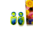 Watercolor Jewelry Set with Statement Necklace & Earrings Handmade