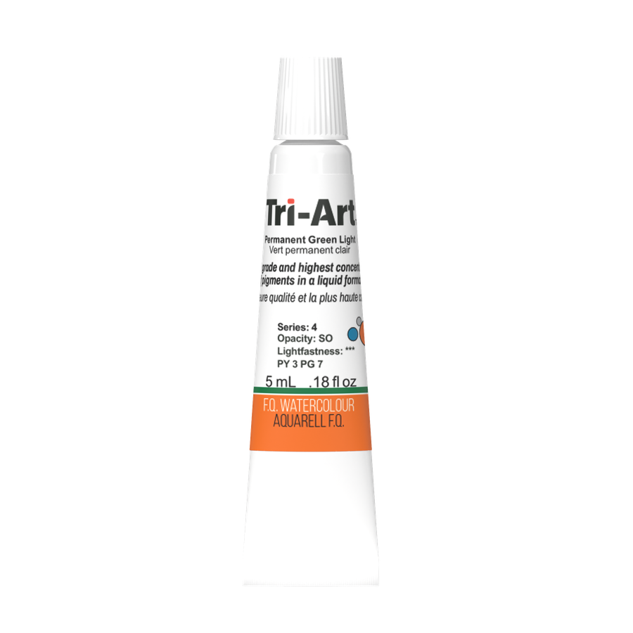 Tri-Art Water Colours - Permanent Green Light