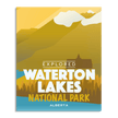 Waterton Lakes National Park 'Explored' Poster, Canada Parks