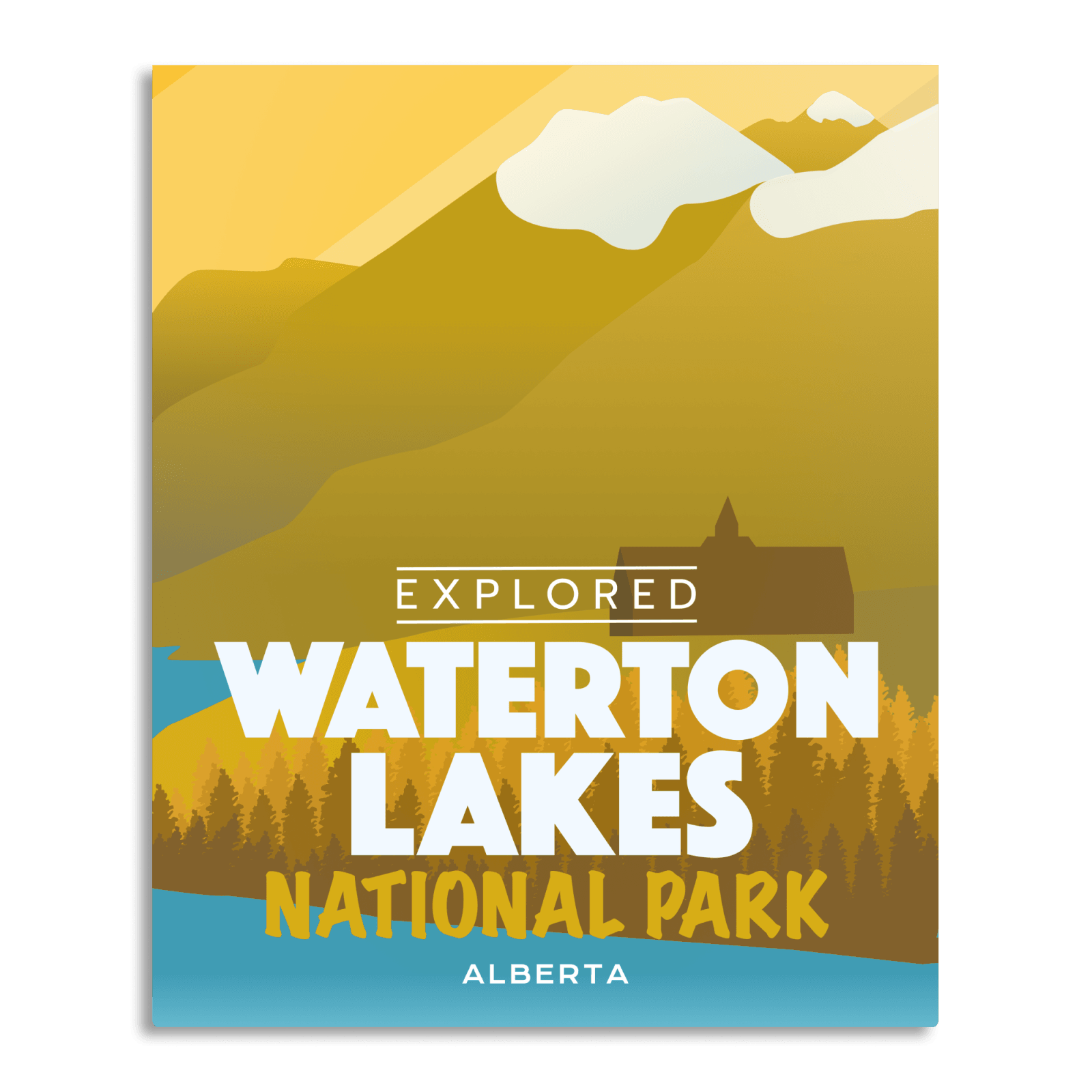 Waterton Lakes National Park 'Explored' Poster, Canada Parks