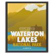 Waterton Lakes National Park 'Explored' Poster, Canada Parks