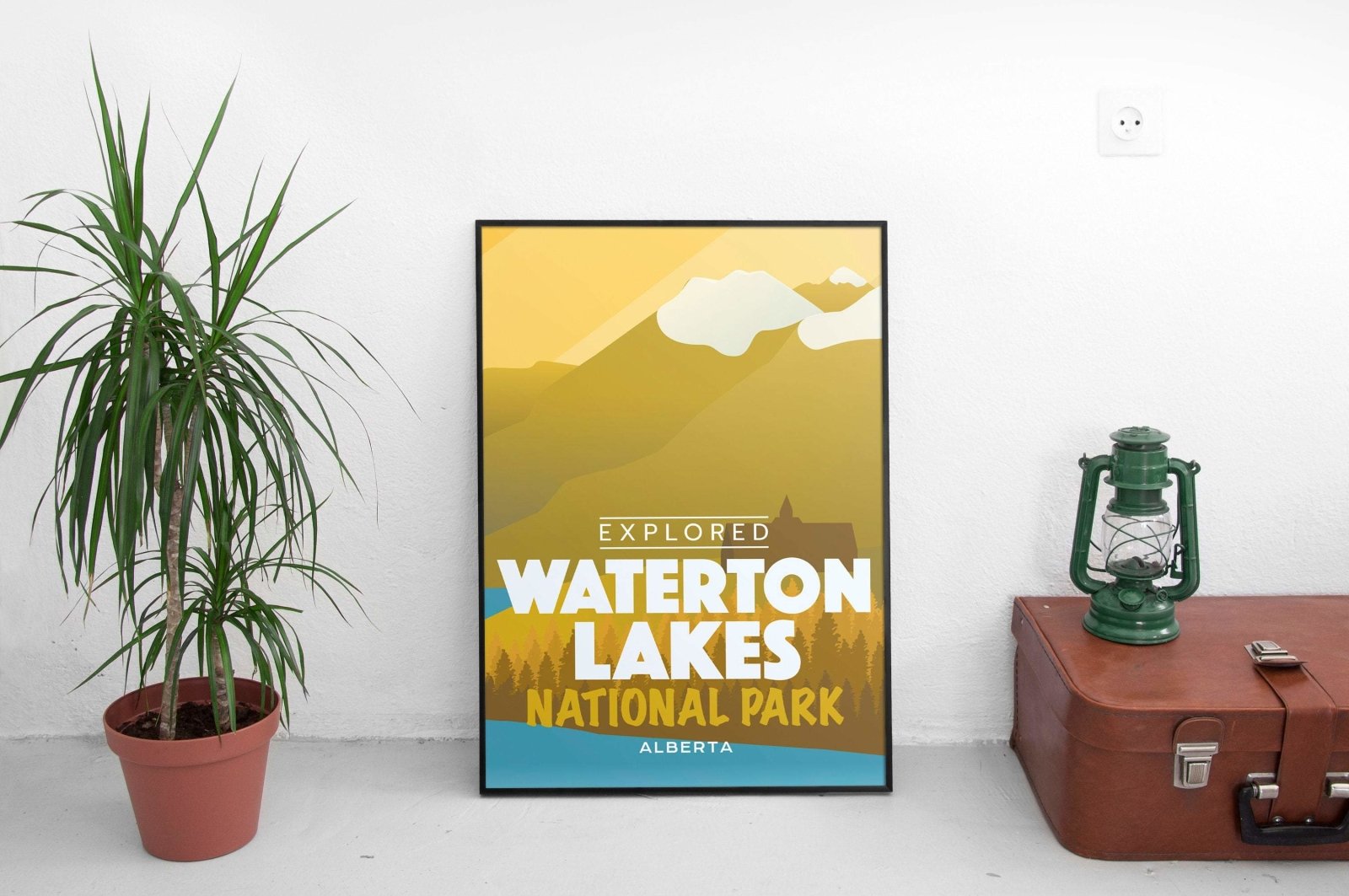 Waterton Lakes National Park 'Explored' Poster, Canada Parks