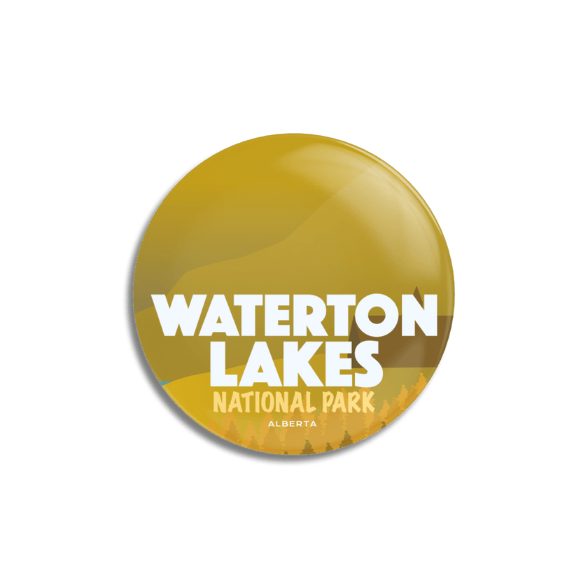 Waterton Lakes National Park of Canada Pinback Button, Canada Parks