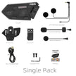 WAYXIN R6s Double Pack Intercom Motorcycle Bluetooth Headsets 1200 m up to 6 Riders with DSP & CVC Noise Reduction Waterproof Hands-Free Function Intercom Communication System