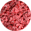 Red Candy canes Fimo Slices
