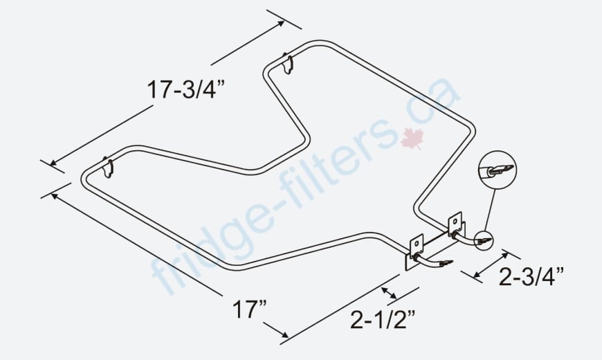 GE WG02A00493 Oven Range Bake Element, 3000W