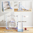 Qaba 4-in-1 Slide and Swing Set with Basketball Hoop, Climber, for Ages 1.5-4 Boys Girls Toddler, Rocket Themed, Light Blue