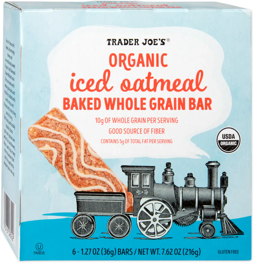 Trader Joe's Organic Iced Oatmeal Baked Whole Grain Bars, 216g