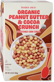 Trader Joe's Organic Peanut Butter & Cocoa Crunch Sweetened Corn Cereal, 284g