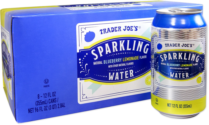 Trader Joe's Sparkling Water, Blueberry Lemonade, 2.84L